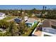 A charming neighborhood featuring a turquoise home with a screened porch and large tree at 3774 Arkansas Ne Ave, St Petersburg, FL 33703