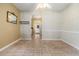 This dining room features tile flooring and neutral walls at 4408 W Lackland Pl, Tampa, FL 33616