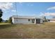 Backyard featuring a screened-in porch and well-maintained lawn, ideal for outdoor activities and relaxation at 6160 Van Dine St, Englewood, FL 34224
