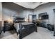 Spacious main bedroom with modern furniture and soft carpet flooring at 7911 Floradora Dr, New Port Richey, FL 34654