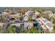 An aerial view of the community, showcasing manicured lawns and convenient parking at 8024 Feather Ct # D, Hudson, FL 34667