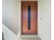 Stylish front door with decorative glass insert at 8024 Feather Ct # D, Hudson, FL 34667