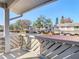 Patio view showcasing lush greenery and community parking at 8024 Feather Ct # D, Hudson, FL 34667