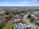 Beautiful aerial view of a quiet residential neighborhood with mature trees at 8701 Braxton Dr, Hudson, FL 34667