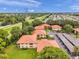 Aerial view of the condo complex featuring mature trees, green spaces, parking, and well-maintained buildings at 1003 Hammock Pine Blvd # 1003, Clearwater, FL 33761
