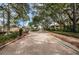 A brick-paved entrance with mature trees providing shade to the community at 1003 Hammock Pine Blvd # 1003, Clearwater, FL 33761