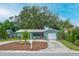 Charming single-story home featuring lush landscaping, a well-manicured yard, and a welcoming entrance at 2405 Indigo Dr, Clearwater, FL 33763