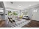 Bright and spacious living room with large windows, hardwood floors, and neutral decor at 2835 Valencia S Way, St Petersburg, FL 33705