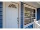 Close up of the front door and house numbers at 5502 N 9Th St, Tampa, FL 33604