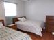 Cozy bedroom featuring two twin beds, wood floors, and a window for natural light at 7729 39Th N Ter, St Petersburg, FL 33709