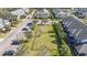 Aerial view of the neighborhood dog park and surrounding homes at 8004 Downpatrick Ct, Tampa, FL 33610