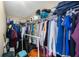 Walk-in closet features built-in shelving for optimal organization of clothes and accessories at 8004 Downpatrick Ct, Tampa, FL 33610