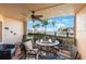 Breezy balcony featuring comfortable seating with beautiful ocean view and marina at 1060 Pinellas Bayway S # 103, St Petersburg, FL 33715