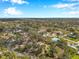 Neighborhood aerial view featuring houses with mature trees and landscaping under a blue sky with clouds at 2151 E Leewynn Dr, Sarasota, FL 34240