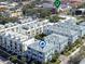 Aerial view of the community showcasing the layout of the townhomes and nearby amenities at 2510 W Cleveland St # 3, Tampa, FL 33609