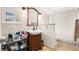 Bathroom with a modern sink vanity and a shower with curtain at 6980 Avenue Des Palais # 2A, South Pasadena, FL 33707