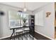 Bright dining area featuring modern decor and large window providing plenty of natural light at 9012 Antigua Dr, Seminole, FL 33777