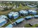 Exterior aerial view of condos with dedicated parking spaces at 14505 Catalina Cir, Seminole, FL 33776