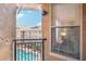 This condo has a balcony with a view of the pool and courtyard below at 4221 W Spruce St # 1414, Tampa, FL 33607