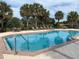 Community pool surrounded by lounge chairs, tables, and lush greenery at 5924 Brickleberry Ln # 101, Zephyrhills, FL 33541