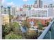 Balcony view showcasing city skyline with trees, buildings and an outdoor view at 111 N 12Th St # 1820, Tampa, FL 33602