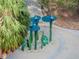 Outdoor water fountains resembling mushrooms offer a playful activity in the community park at 111 N 12Th St # 1820, Tampa, FL 33602