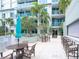 Outdoor patio features tables and chairs, perfect for enjoying the Florida sunshine at 111 N 12Th St # 1820, Tampa, FL 33602