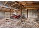 Large shed interior with high ceilings, perfect for storing equipment such as lawnmowers at 14350 Hill Country Rd, Brooksville, FL 34614