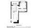 Floor plan of a one-bedroom villa with bedroom, living room and balcony at 15000 Madeira Way # 527, Madeira Beach, FL 33708