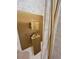 Close up shot of shower fixture in gold at 2301 46Th S St, St Petersburg, FL 33711