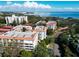 Aerial view of the building showcasing its proximity to the waterfront at 2612 Pearce Dr # 210, Clearwater, FL 33764