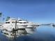 Several yachts docked in a row, reflecting in water, with palm trees in the background at 610 Casabella Dr, Bradenton, FL 34209