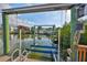 The private dock includes a convenient boat lift for easy boat storage and maintenance at 912 Symphony Beach Ln, Apollo Beach, FL 33572