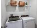 Bright laundry room featuring new washer and dryer at 9806 Crescent Moon Dr, Riverview, FL 33578