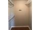 Walk-in closet is equipped with shelves and rods for maximum storage at 10200 Gandy N Blvd # 209, St Petersburg, FL 33702