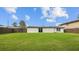 Backyard with a well-maintained lawn and a sliding glass door leading to the house at 6291 63Rd N St, Pinellas Park, FL 33781