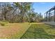 Expansive backyard featuring lush greenery, perfect for outdoor activities and enjoying nature at 9911 Mendel Dr, New Port Richey, FL 34654