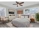 Stylish bedroom featuring natural light, modern décor, and calming artwork at 1230 75Th N Ave, St Petersburg, FL 33702