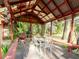 Outdoor gazebo featuring dining area, grill, and cooking space at 12950 Lincoln Rd, Riverview, FL 33578