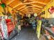 Inside the shed showcasing lots of tools and equipment neatly arranged and ready for any project at 12950 Lincoln Rd, Riverview, FL 33578