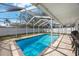 Enclosed pool area with an outdoor seating and views of the blue sky above at 1937 Palm Dr, Clearwater, FL 33763