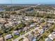 Aerial view of a charming neighborhood with lush greenery and scenic surroundings at 3054 Bright Dr, Holiday, FL 34691