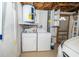 Functional laundry area with washer, dryer, and water heater for added convenience at 3054 Bright Dr, Holiday, FL 34691