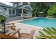 Inviting pool area complemented by mature landscaping and patio seating areas for relaxation at 5114 N Branch Ave, Tampa, FL 33603