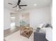 Bright living room featuring new floors and neutral decor at 800 51St S St, Gulfport, FL 33707