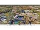Aerial view of the property featuring screen enclosed pool and a beautiful neighborhood at 13330 88Th Pl, Seminole, FL 33776