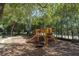 Outdoor playground with slide and climbing structure surrounded by trees at 2171 Portofino Place # 27-2725, Palm Harbor, FL 34682