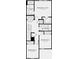 Layout of the home's second floor, featuring three bedrooms, two baths, and a laundry closet at 2411 Paravane Way, Wesley Chapel, FL 33543