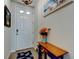 Bright entryway with stylish decor, enhancing the home's welcoming atmosphere at 34747 Telluride Ln, Zephyrhills, FL 33541