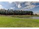 Beautiful pond view surrounded by lush greenery, offering a peaceful backdrop at 34747 Telluride Ln, Zephyrhills, FL 33541